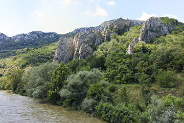 Fototapeta na wymiar Ritlite - rock formations at Iskar River Gorge, Bulgaria