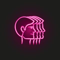 group, people, team hand drawn neon style icon. Simple thin line, outline vector of business icons for ui and ux, website or mobile application