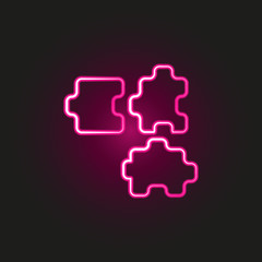 business solution, plan hand drawn neon style icon. Simple thin line, outline vector of business icons for ui and ux, website or mobile application