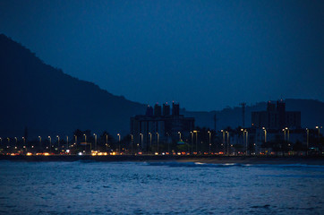 Caragu&aacute; at Night Brazilian Beach Sea
