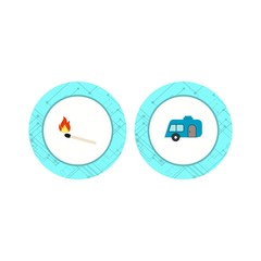 Naklejka na ściany i meble 2 camping Icons For Personal And Commercial Use...