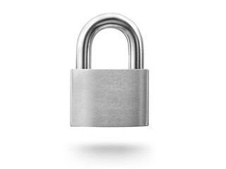Lock padlock on the white background