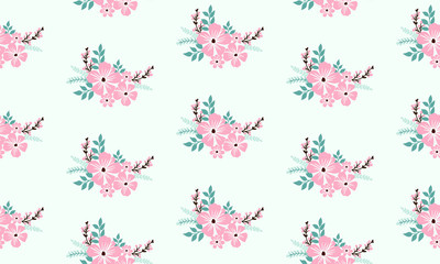 Elegant flower pattern Background for valentine, with unique and seamless pink rose flower design.