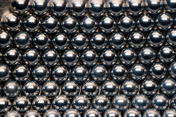 Macro steel ball bearings in repeating pattern 3