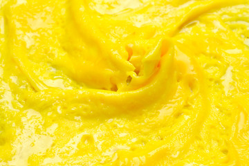 Close up of scrambled egg.selecetive focus