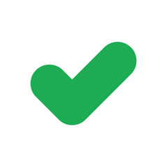 Checkmark tick green icon. Approval check mark 