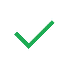 Checkmark tick green icon. Approval check mark 