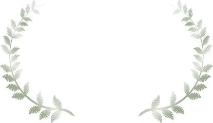 Wide Round frame of Sliver laurel