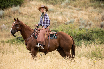 cowgirl on horse