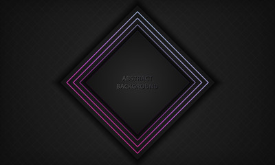 Dark abstract background with gradient geometric line element decoration. Modern overlap layer background. Vector illustration.