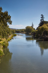 Fototapeta na wymiar Meander River at Deloraine, Tasmania, Australia