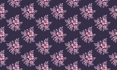 Naklejka na ściany i meble Floral pattern background for valentine, with leaf and flower unique style design.