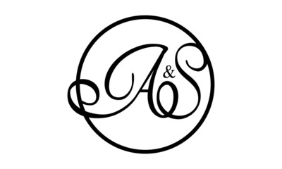 initial wedding as logo vector