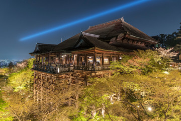 Fototapeta na wymiar Kiyomizu Temple in Kyoto Japan. Kiyomizu-dera is UNESCO World Heritage listed.