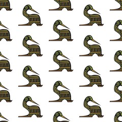 The vector seamless pattern. Cute bird pattern. Vector for wallpaper, child apron, fabric, textile pattern. Endless print. Background illustration vector.