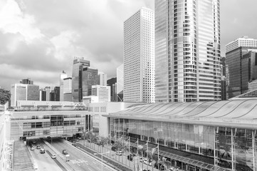 Skyline of downtown of Hong Kong city