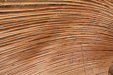 modern vintage style of ceiling made from bamboo