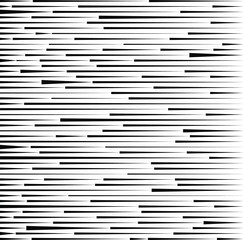 Horizontal speed lines in triangle form. Geometric art. Design element for prints, web pages, template, posters, monochrome pattern and abstract background
