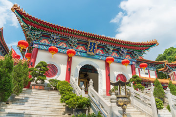 Obraz premium Chinese temple Western Monastery in Hong Kong, China