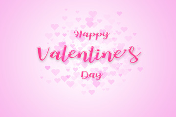 Happy Valentine's day background with icon heart