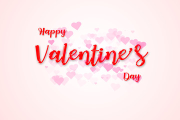 Happy Valentine's day background with icon heart