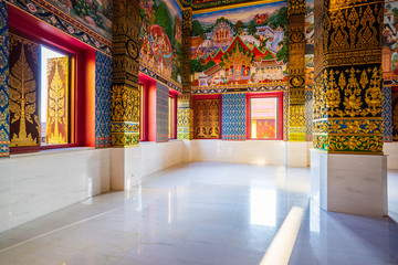 Fototapeta na wymiar Mahathat Wachira Mongkol Temple in Krabi