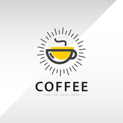 Coffee logo modern design template.