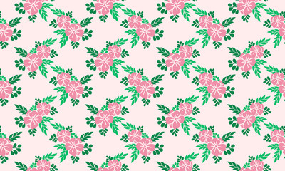Beautiful flower pattern Background for valentine, with seamless of pink rose flower design.