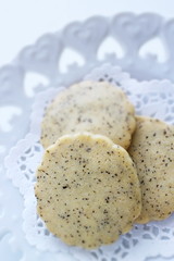 Tea leaves cookie and tea for snack food