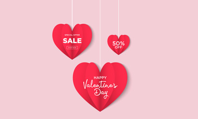 Valentine's day greating card. Abstract background with heart shape. Vector illustration.