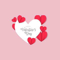 Fototapeta na wymiar Valentine's day greating card. Abstract background with heart shape. Vector illustration.