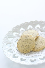 Tea leaves cookie and tea for snack food