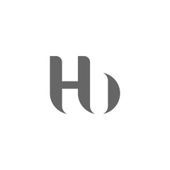 Letter HB initial logo design