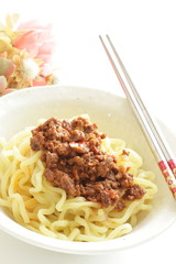 Taiwanese spicy beef and ramen noodles