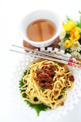 Taiwanese spicy beef and ramen noodles