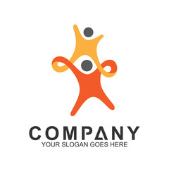 Obraz premium kids care logo, parenting logo