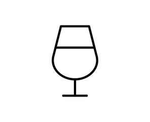 Wineglasses line icon
