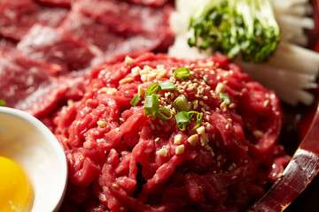 Yukhoe, Korean fresh raw meat dish 