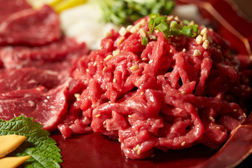 Yukhoe, Korean fresh raw meat dish 