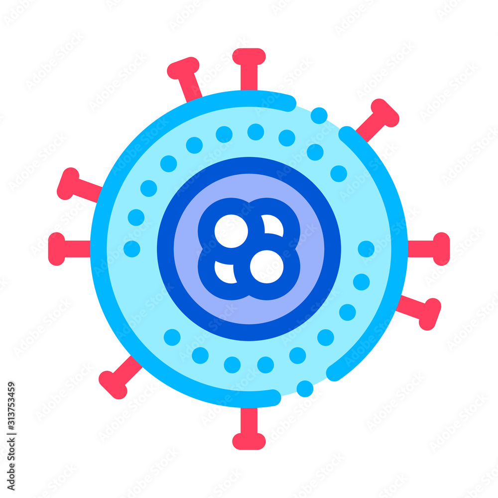 Aufkleber unhealthy pathogen element vector thin line icon. pathogen bacteria and virus germ linear pictogram.