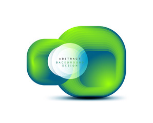 Square geometric banners with 3d smooth blend effect. Digital technology trendy icon design. Vector Illustration For Wallpaper, Banner, Background, Card, Book Illustration, landing page