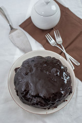 home made sweet chocolate cake
