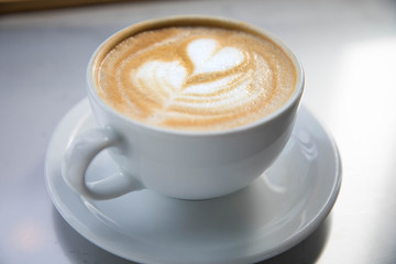 cup of coffee on the table