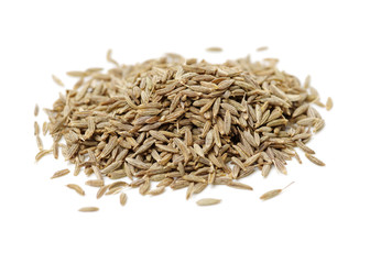 cumin seeds on white background