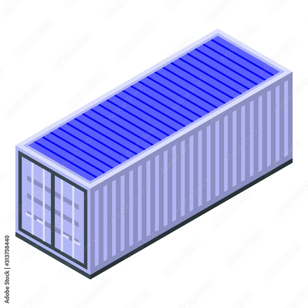 Poster ship cargo container icon. isometric of ship cargo container vector icon for web design isolated on 