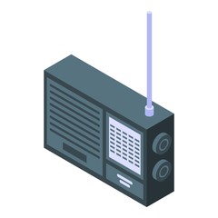 Fototapeta premium Stereo radio icon. Isometric of stereo radio vector icon for web design isolated on white background