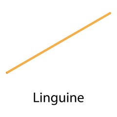 Linguine pasta icon. Isometric of linguine pasta vector icon for web design isolated on white background