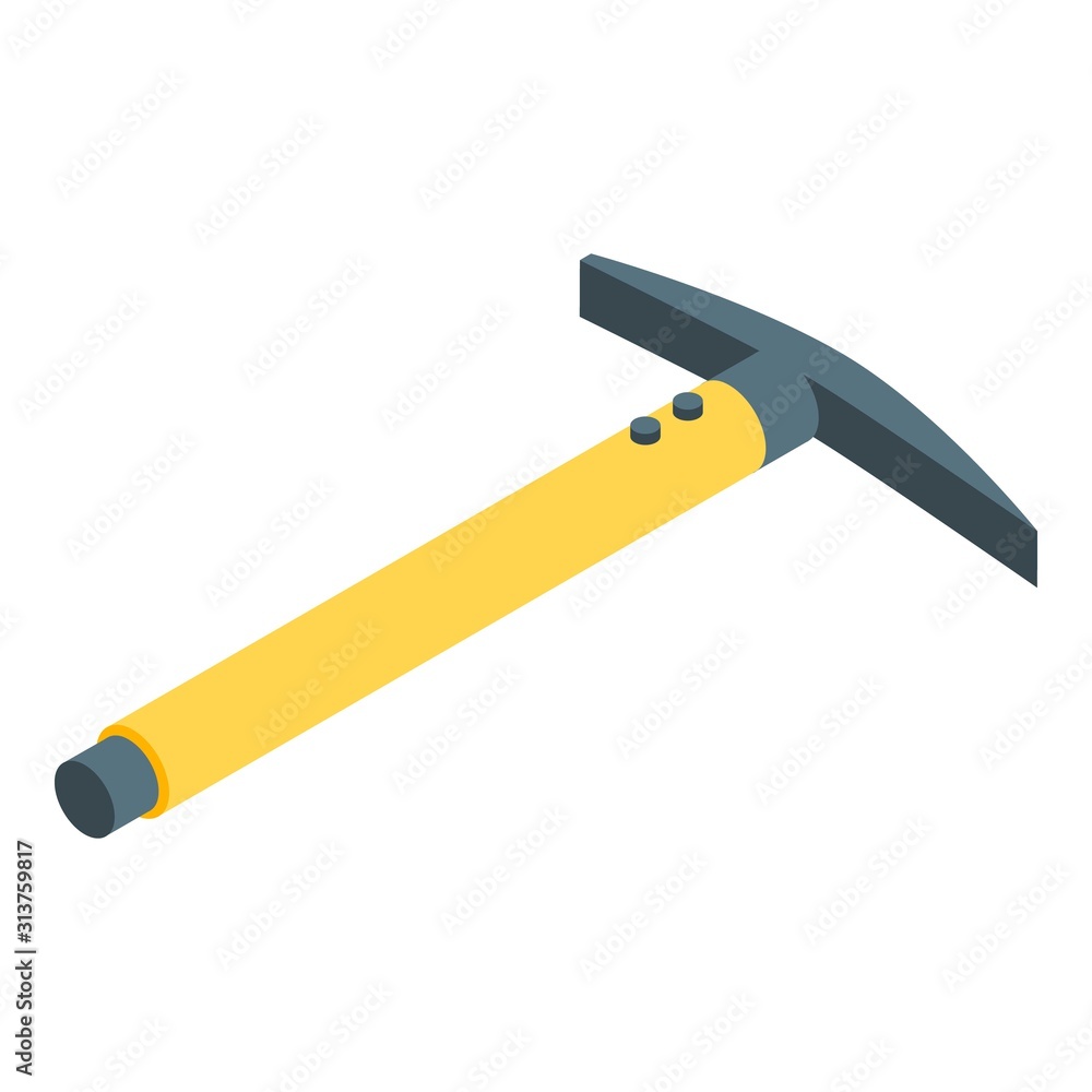 Poster ice pick axe icon. isometric of ice pick axe vector icon for web design isolated on white background