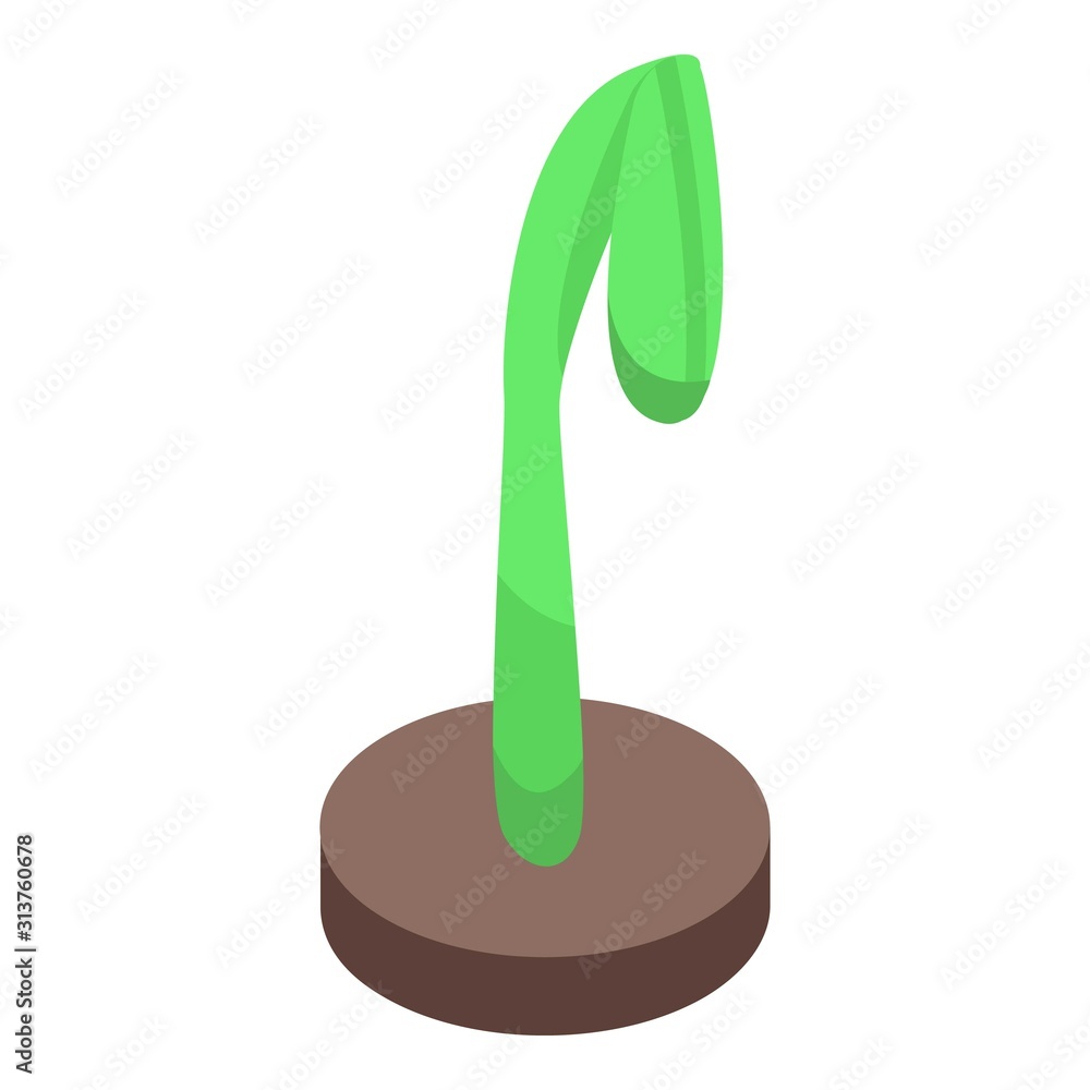 Poster sprout soybean icon. isometric of sprout soybean vector icon for web design isolated on white backgr