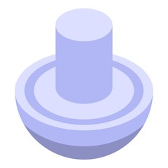 White mushroom icon. Isometric of white mushroom vector icon for web design isolated on white background